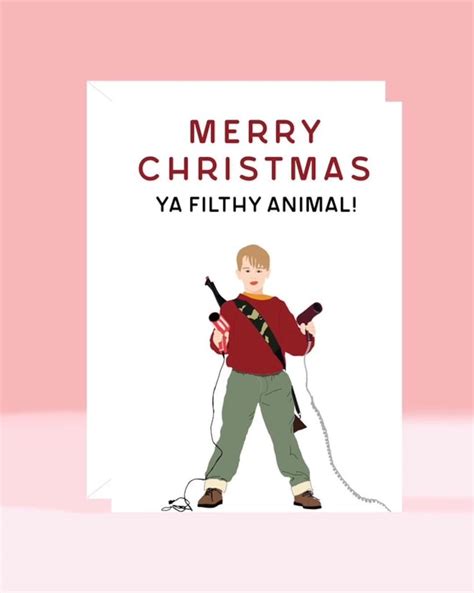 Home Alone Christmas Card Christmas Illustration Vibrant Etsy