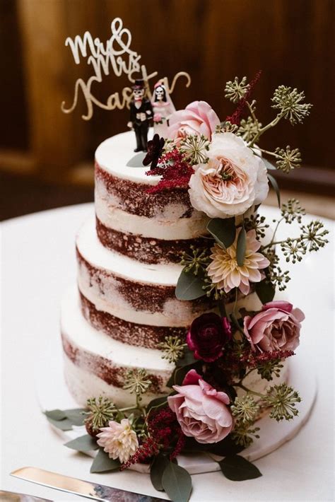️ Top 25 Naked Wedding Cake Ideas Hi Miss Puff