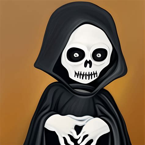 Baby Grim Reaper Painting · Creative Fabrica