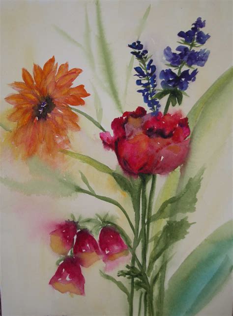 Loose Floral Watercolor Class Painting Painting Techniques