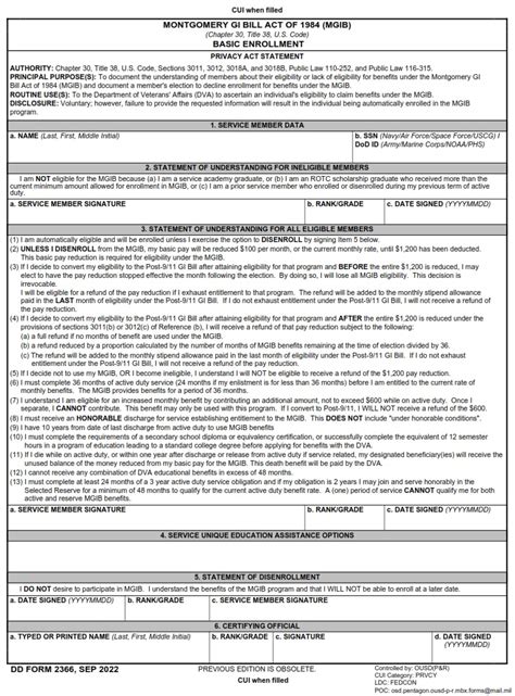 Dd Form 2366 Montgomery Gi Bill Act Of 1984 Mgibchapter 30 Title