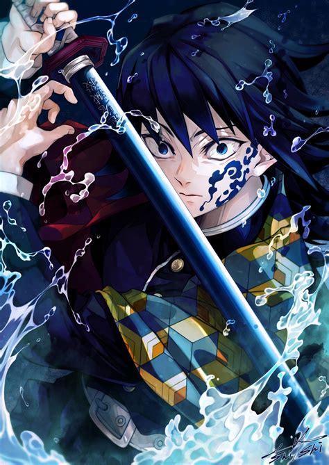 Giyu Tomioka Anime Kimetsu No Yaiba Demon Slayer Personagens De