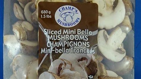 Recall Of Champs Sliced Mini Bella Mushrooms