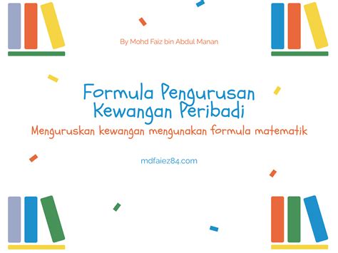 Pinjaman peribadi kakitangan kerajaan sabah. Mohd Faiz bin Abdul Manan: Formula Pengurusan Kewangan ...