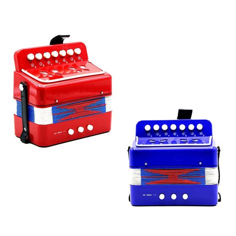 7 Button Key Accordions Educational Toy Children Musical Instrument