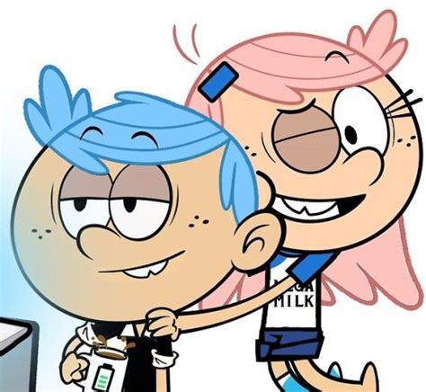 Lincoln And Linka Loud Blue Pink Lynn Loud Kids Shows Cartoon