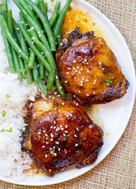 These are the best slow cooker chicken thigh recipes for creating healthy and delicious chicken dinners! Slow Cooker Honey Garlic Chicken - Dinner, then Dessert