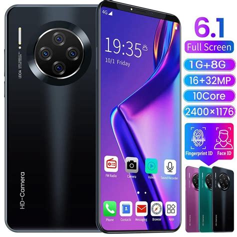 61 Inch Smartphone For Mate33 Pro Big Screen Android 91 Smartphone Hd
