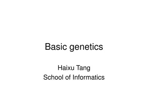 Ppt Basic Genetics Powerpoint Presentation Free Download Id1188297