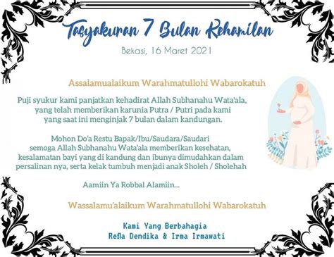 Kartu ucapan 7 bulanan. | Kartu, Doa, Gambar