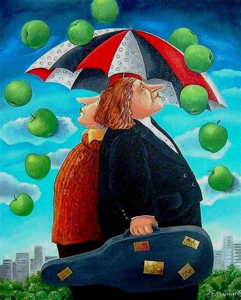 Apple Rain Painting By Yelena Revis
