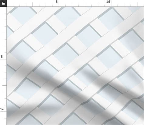 Trelliage Sky Blue Larger Diagonal Fabric Blue And White Fabric