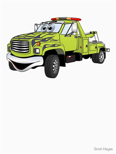 Green Tow Truck Cartoon T Shirt By Graphxpro Redbubble
