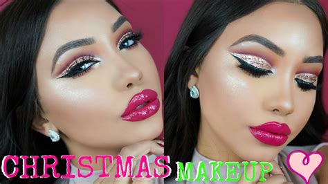 Christmas Glitter Cut Crease Makeup Tutorial Melly Sanchez Youtube