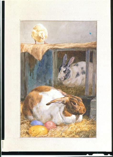 Two Rabbits And A Chick Nister Ernest Collins Charles Vanda