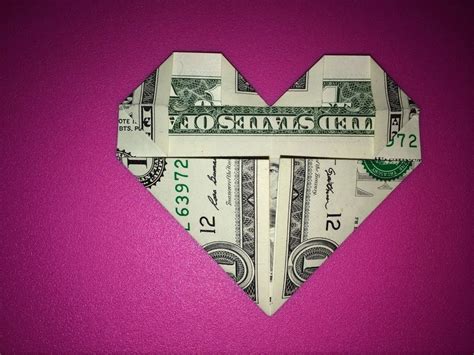 Easy Dollar Bill Origami Heart Easy Dollar Bill Origami Dollar Bill