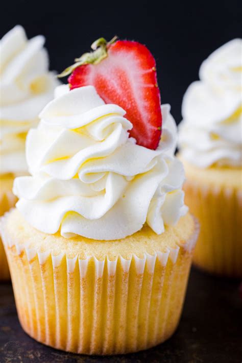 this fluffy whipped cream and cream cheese frosting is the perfect cupcake frosting this