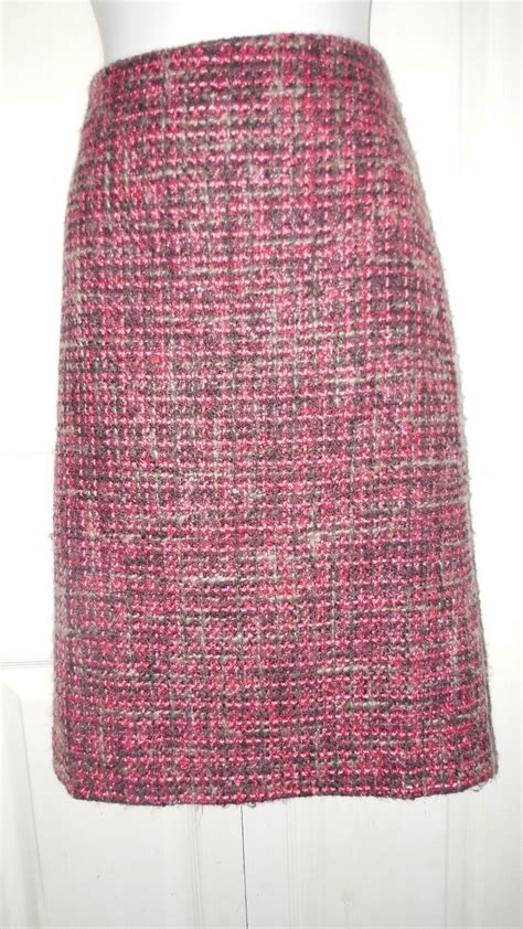 Talbots Tweed Straight Pencil Career Skirt 8 Gem