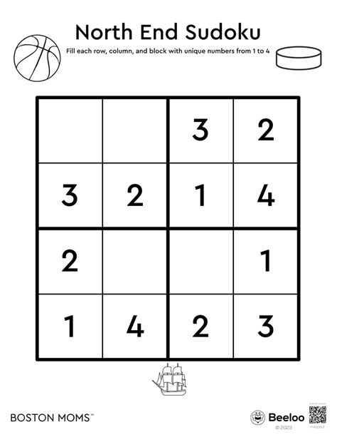 North End Sudoku Beeloo Printable Crafts And Activities For Kids