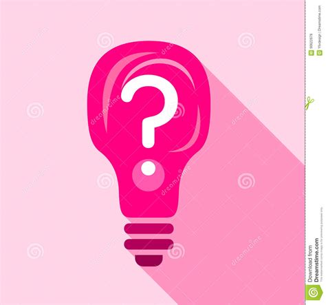bulb with question mark cartoon vector 38636617