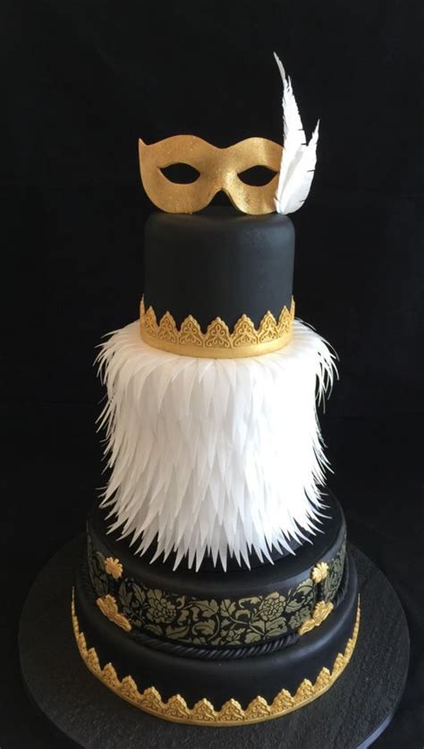 Black tie event nail art design tutorial. Pin by Jennifer on Masquerade ball | Masquerade cakes ...