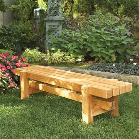 Picnic tables, benches, rest structures, etc. Durable, Doable Outdoor Bench Woodworking Plan from WOOD Magazine