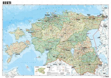 Eesti haldusjaotuse kaart, üldisem - Regio