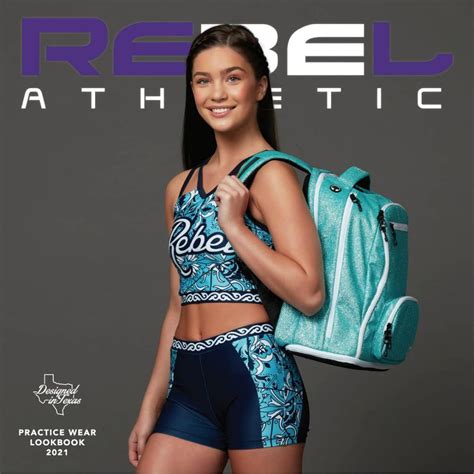 Cheer Practice Wear Rebel Gym Shorts Womens Sports Bra Photoshoot Athletic Poses Photo