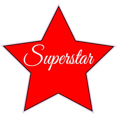 Custom Superstar Star Shaped Red Decal Sticker Printing