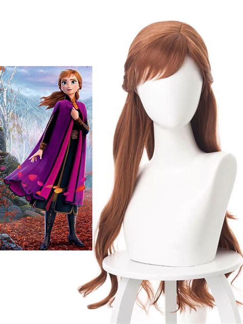 Frozen 2 Cosplay Princess Anna Hazel Cosplay Wig Disney Cartoon Cosplay