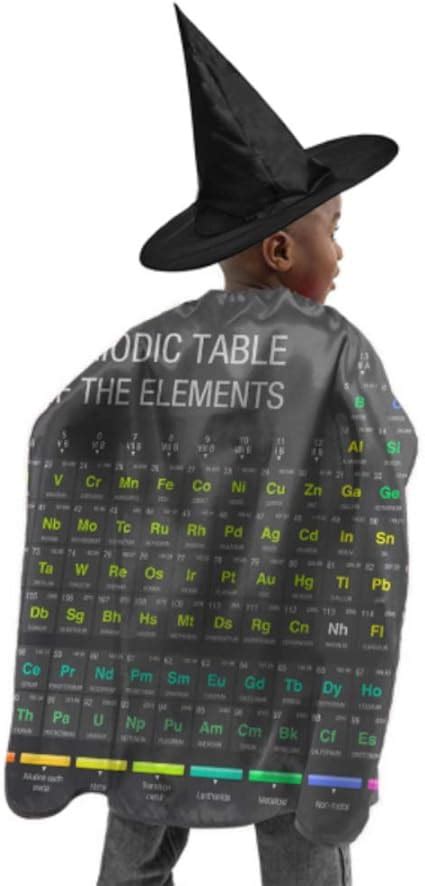 Periodic Table Of Elements In Black Background Men Cloak