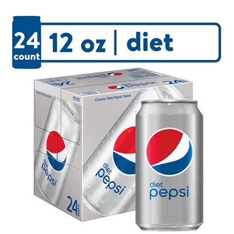 Diet Pepsi Soda Pop 12 Fl Oz 24 Pack Cans