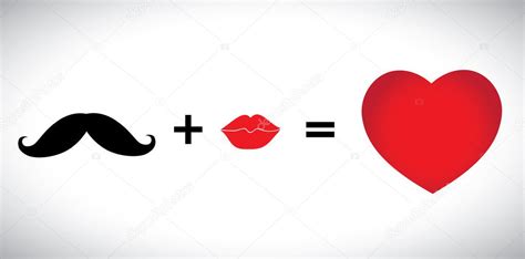 Concept Vector Of Hearts Mustache And Lips Icons Together Is Lov — Stock Vector © Smarnad 41096047