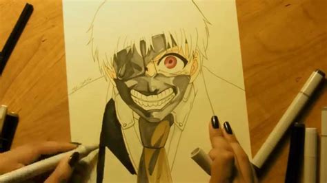 Drawing Kaneki Ken From Tokyo Ghoul Youtube