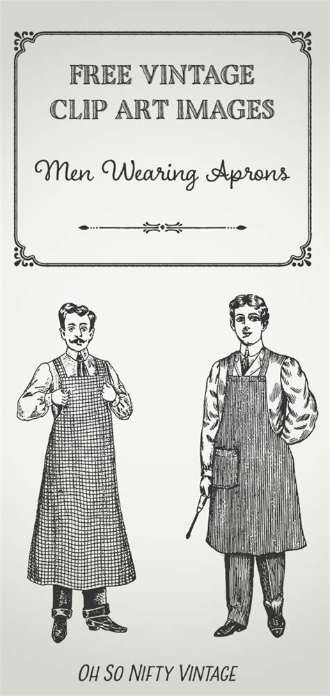 Free Clip Art Vintage Men Wearing Aprons Oh So Nifty Vintage Graphics