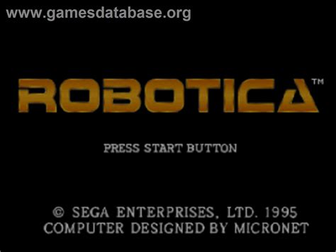 Robotica Cybernation Revolt Sega Saturn Games Database