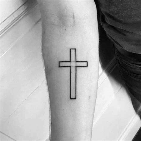 Simple cross symbol pencil drawing on paper stock photo 244484323. Forearm Cross Tattoos Designs, Ideas and Meaning | Tattoos ...