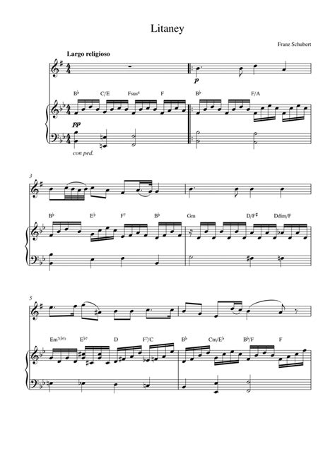 litaney for alto sax solo and piano accompaniment arr kaiserin rebecca sheet music franz