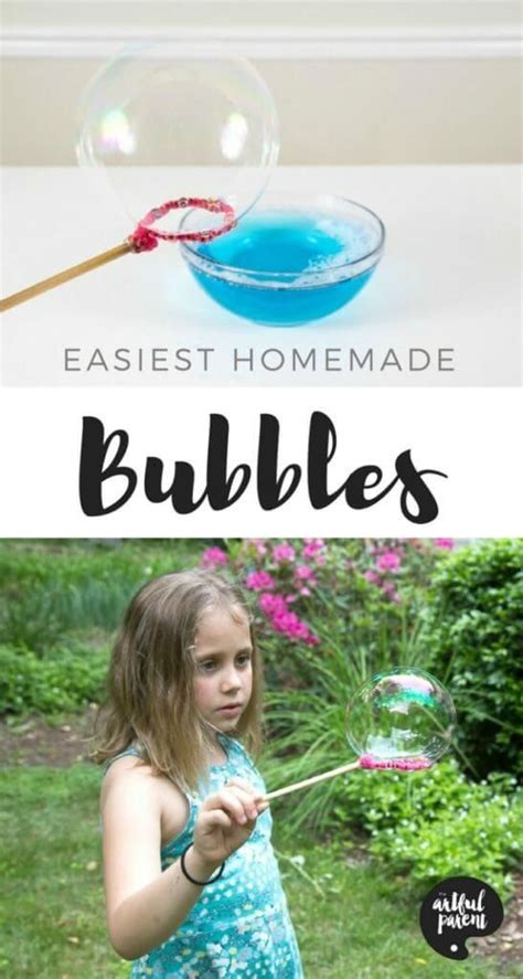 How To Make Homemade Bubbles The Easiest Bubble Recipe Ever Homemade