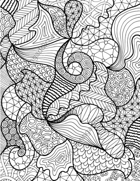 Zentangle Pattern Coloring Sheet Instant Coloring Zentangle Etsy