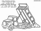 Dump Truck Coloring Dumper Dumptruck sketch template