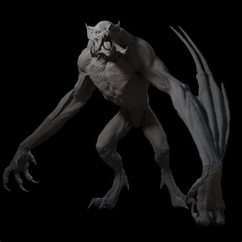 Artstation Bat Creature Jose Pericles Dark Creatures Beast