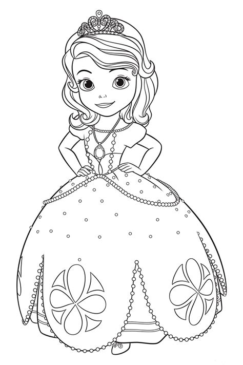 Sofia the First coloring pages for girls to print for free