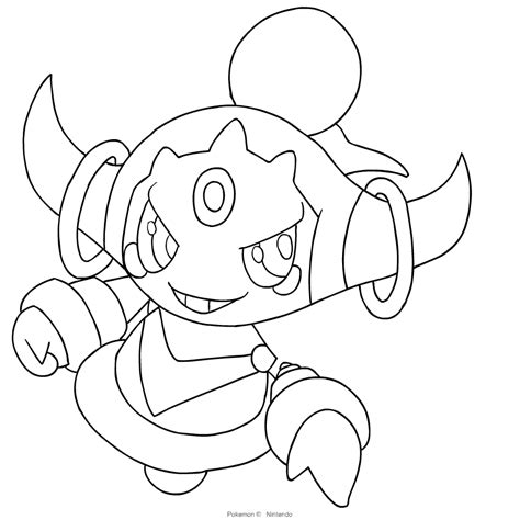 Hoopa Pokemon Coloring Pages Sketch Coloring Page