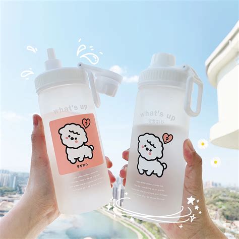 Generic 500ml Pretty Kawaii Bottle Portable Clear Milk Carton Water