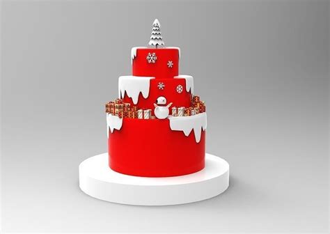 Christmas Cake Free Vr Ar Low Poly 3d Model Cgtrader