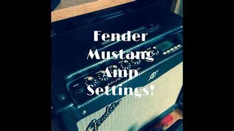 Fender Mustang Settings Comfortably Numb Solo Youtube
