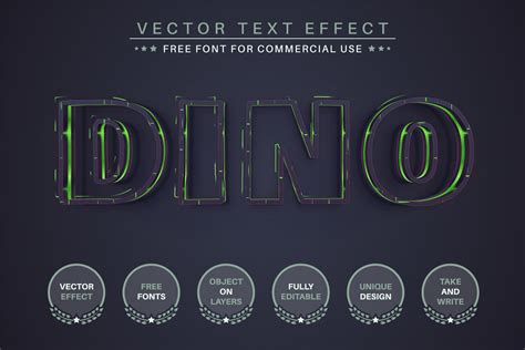 Dino Editable Text Effect Font Style Graphic By Rwgusev · Creative