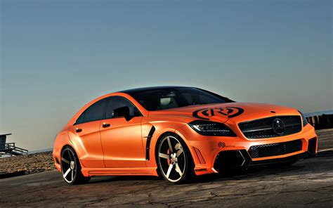 Wallpaper Of Car A Orange Royal Benz On The Road Free Wallpaper World