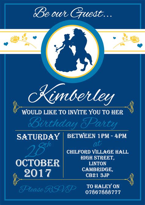 Be Our Guest Party Invitations Boy Girl Joint Party Invites Twins Un